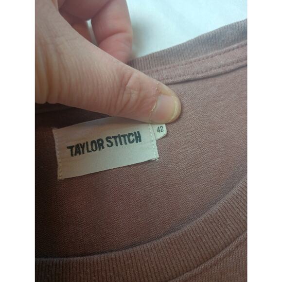 Taylor Stitch Brown Men Pocket T-shirt Size 42 - Picture 5 of 7